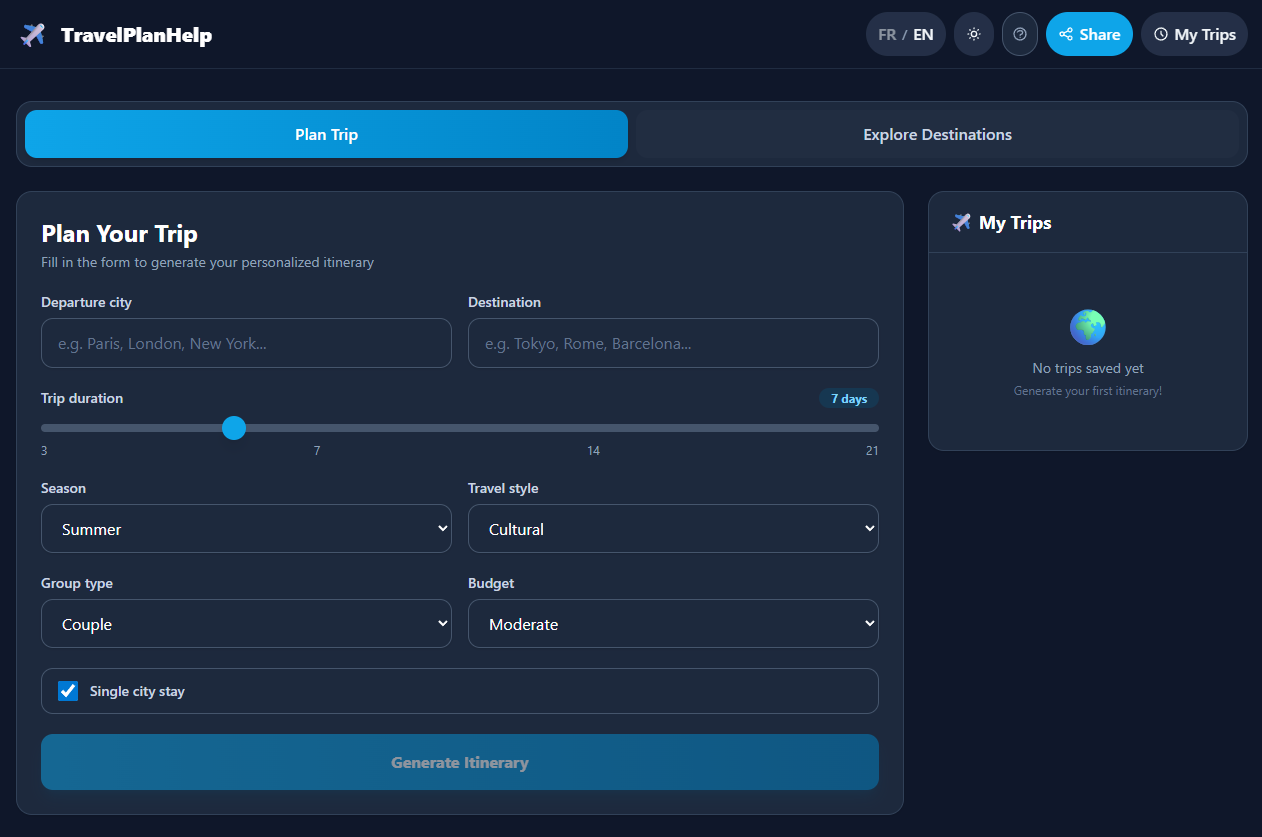 TravelPlanHelp app preview